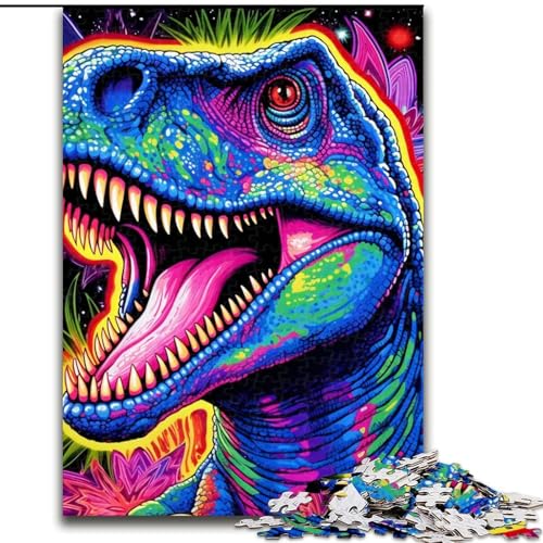 JigsawPuzzle 1000 Teile für Erwachsene, Kunst-Dinosaurier-Puzzle für die Inneneinrichtung, ideales Weihnachts- und Neujahrsgeschenk für Teenager (Größe: 26x38cm) von LGSHENG