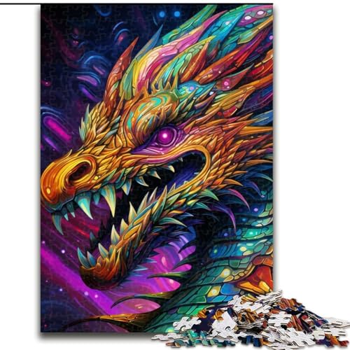 JigsawPuzzle 1000 Teile für Erwachsene, Kunst-Puzzle Fliegende Drachen für die Inneneinrichtung, ideales Weihnachts- und Neujahrsgeschenk für Teenager (Größe: 26x38cm) von LGSHENG
