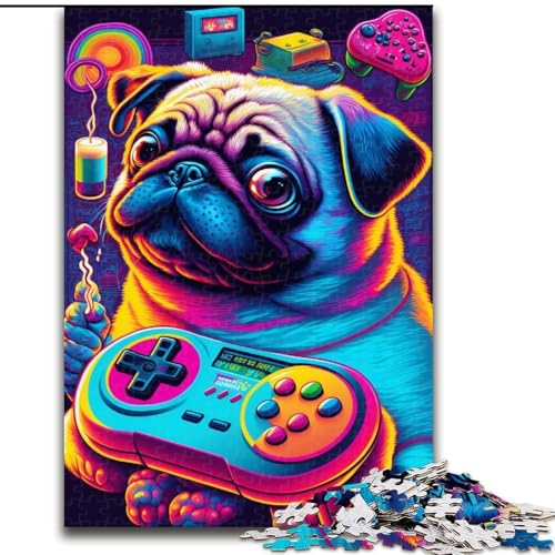 JigsawPuzzle 1000 Teile für Erwachsene, Spiel Mops-Puzzle, interaktives Familienspiel, Familienaktivitätsspiel (Größe: 50x75cm) von LGSHENG