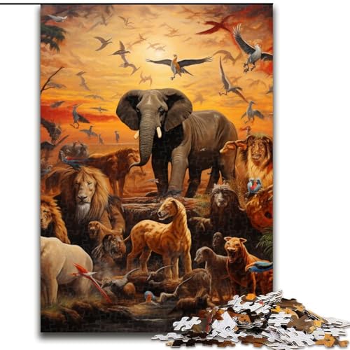 JigsawPuzzle 1000 Teile für Erwachsene Afrikanische Tiere Puzzle Denksportspiel für Teenager, Familienspieleabend (Größe: 50x75cm) von LGSHENG