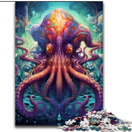 JigsawPuzzle 1000 Teile für Erwachsene Art Octopus Jigsaw Familieninteraktives Spiel, Ideal für Teenager, Denksport-Geschenk (Größe: 26x38cm) von LGSHENG