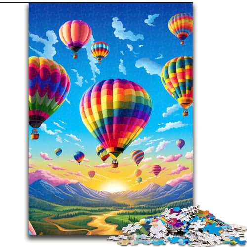 JigsawPuzzle 1000 Teile für Erwachsene Bunte Heißluftballons Puzzle für die Inneneinrichtung, ideales Weihnachts- und Neujahrsgeschenk für Teenager (Größe: 50x75cm) von LGSHENG