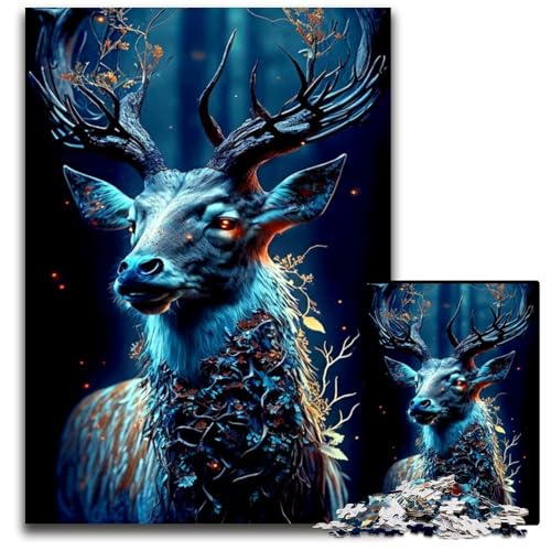 JigsawPuzzle 1000 Teile für Erwachsene Hirsch Holzpuzzle Ideales DIY-Dekor & Denksport-Geschenk 50x75CM/19.68x29.52inch JigsawPuzzle 1000 Teile für Erwachsene Hirsch Holzpuzzle Ideales DIY-Dekor & Denksport-Geschenk 50x75CM/19.68x29.52inch von LGSHENG