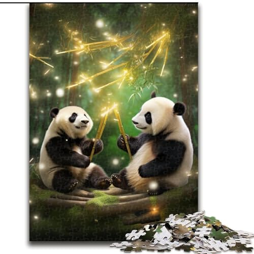 JigsawPuzzle 1000 Teile für Erwachsene Tierpanda-Puzzle Familieninteraktives Spiel, Ideal für Teenager, Denksport-Geschenk (Größe: 26x38cm) von LGSHENG