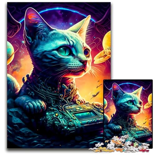 Katzen-Puzzle 1000 Teile für Erwachsene, anspruchsvolle Puzzles, anspruchsvolles DIY-Denkspiel für Teenager, 50x75cm von LGSHENG