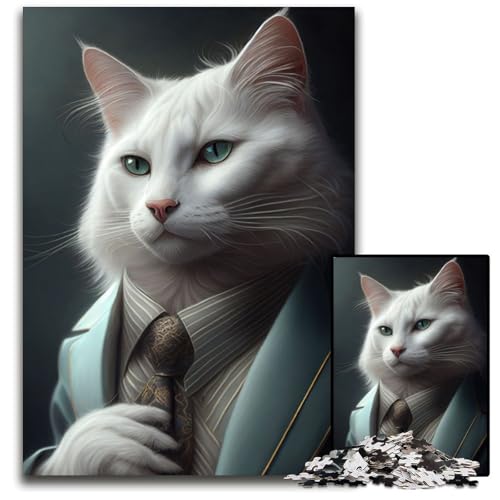 Katzenkostüm-Tierpuzzle 1000 Teile für Erwachsene, anspruchsvolle Puzzles, anspruchsvolles DIY-Denkspiel für Jugendliche, 26x38cm Katzenkostüm-Tierpuzzle 1000 Teile für Erwachsene, anspruchsvolle Puzzles, anspruchsvolles DIY-Denkspiel für Jugendliche, 26x38cm von LGSHENG