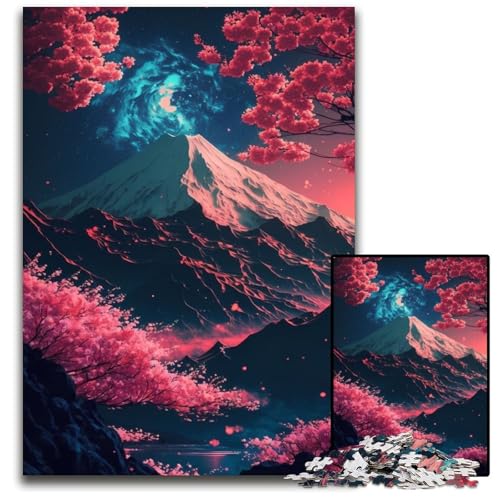 Kirschblüten-Japan-Kunst, 1000 Teile, Puzzle, Geschenke, Puzzles für Erwachsene, Familienaktivität, DIY-Heimdekoration, 50x75cm von LGSHENG