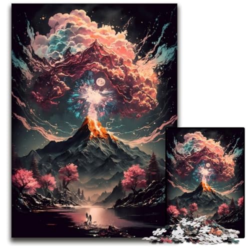 Kirschblüten-Puzzle, japanische Kunst, 1000 Teile, anspruchsvolles Denkspiel, Familienaktivität, Heimdekoration, 26x38cm von LGSHENG