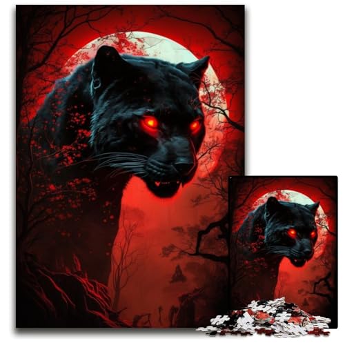 Leoparden-Puzzle für Erwachsene, 1000-teiliges Puzzle für Erwachsene, Familie und Freunde, geeignet für Kinder ab 14 Jahren, 26x38cm von LGSHENG