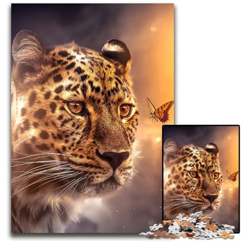 Leoparden-Schmetterlings-Puzzle 1000 Teile für Erwachsene, anspruchsvolles Rätsel, Denksportaufgabe, Spiel für Erwachsene, interaktive Familienaktivität, 26x38cm Leoparden-Schmetterlings-Puzzle 1000 Teile für Erwachsene, anspruchsvolles Rätsel, Denksportaufgabe, Spiel für Erwachsene, interaktive Familienaktivität, 26x38cm von LGSHENG