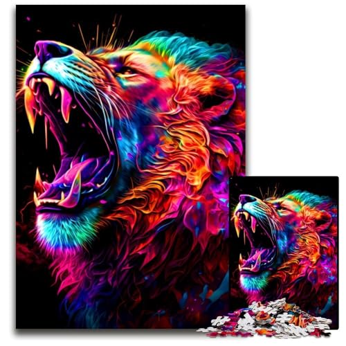 Löwe 1000-teiliges Puzzle für Erwachsene, Holzpuzzle, anspruchsvolles Denkspiel für Teenager, Spaß am Familienspielabend, 50x75cm Löwe 1000-teiliges Puzzle für Erwachsene, Holzpuzzle, anspruchsvolles Denkspiel für Teenager, Spaß am Familienspielabend, 50x75cm von LGSHENG