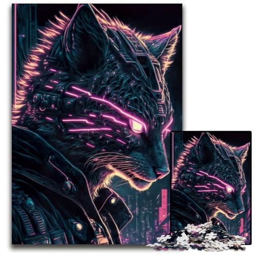 Löwe Mensch 1000 Teile Puzzle für Erwachsene. Entspannende Unterhaltung, Heimdekoration. 26x38cm von LGSHENG