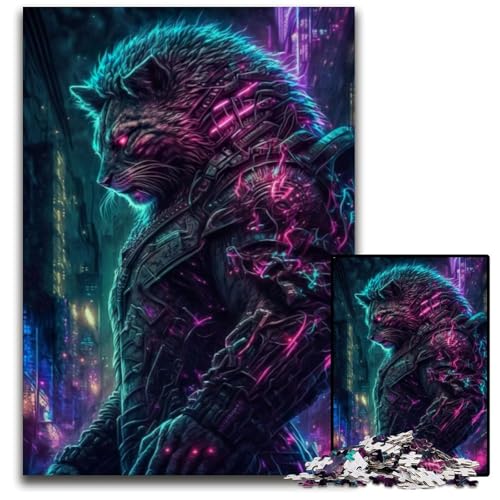 Löwe Mensch 1000-teiliges Puzzle aus Holz, DIY-Dekoration, Denksportaufgabe, für Erwachsene, Familie, 50x75cm Löwe Mensch 1000-teiliges Puzzle aus Holz, DIY-Dekoration, Denksportaufgabe, für Erwachsene, Familie, 50x75cm von LGSHENG