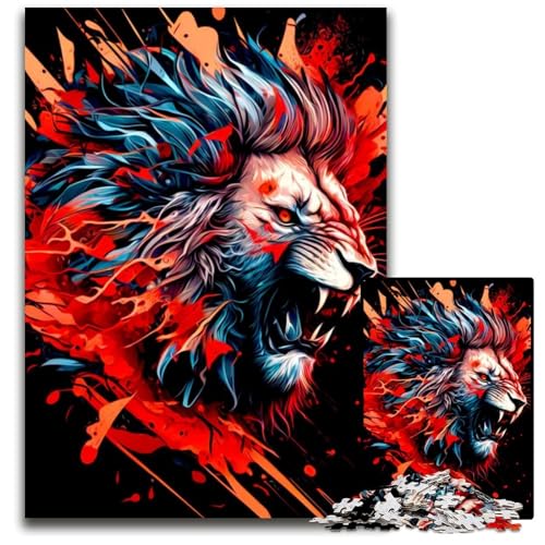 Löwe-Puzzle, 1000 Teile, für Erwachsene, Holzpuzzle für Heimdekoration, Gehirntraining, 26x38cm Löwe-Puzzle, 1000 Teile, für Erwachsene, Holzpuzzle für Heimdekoration, Gehirntraining, 26x38cm von LGSHENG