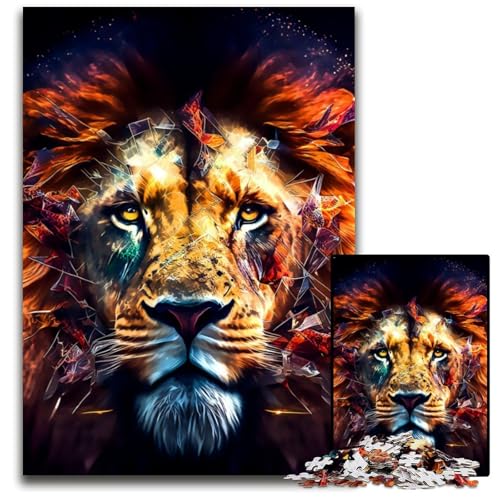 Löwen-Puzzle für Erwachsene, 1000-teiliges Puzzle für Erwachsene, Familie und Freunde, geeignet für Kinder ab 14 Jahren, 26x38cm von LGSHENG