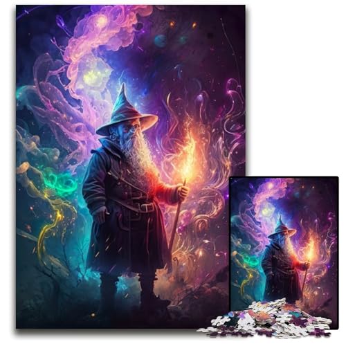 Magician of Art Puzzle für Erwachsene, 1000 Teile, Holzpuzzle, anspruchsvolles Denkspiel für Teenager, Spaß für den Spieleabend mit der Familie, 26x38cm Magician of Art Puzzle für Erwachsene, 1000 Teile, Holzpuzzle, anspruchsvolles Denkspiel für Teenager, Spaß für den Spieleabend mit der Familie, 26x38cm von LGSHENG