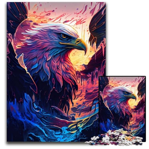 Magischer Adler Puzzle 1000 Teile für Erwachsene Puzzle für Erwachsene Gehirn-Herausforderungsgeschenk, pädagogische Aktivität für Teenager 26X38CM/10.23x14.96inch Magischer Adler Puzzle 1000 Teile für Erwachsene Puzzle für Erwachsene Gehirn-Herausforderungsgeschenk, pädagogische Aktivität für Teenager 26X38CM/10.23x14.96inch von LGSHENG