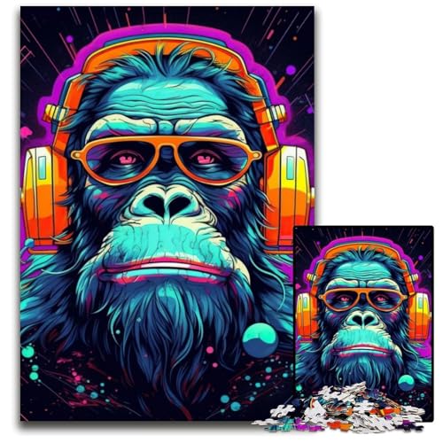 Monkey Dj Music 1000-teiliges Puzzle aus Holz für Erwachsene, anspruchsvolles Denkspiel – entspannendes Spielzeug für Teenager, 26x38cm Monkey Dj Music 1000-teiliges Puzzle aus Holz für Erwachsene, anspruchsvolles Denkspiel – entspannendes Spielzeug für Teenager, 26x38cm von LGSHENG