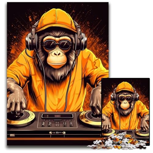 Monkey Dj Musik-Puzzle für Erwachsene, 1000 Teile, Papp-Puzzle, anspruchsvolles Denkspiel für Teenager, Spaß für den Familienspieleabend, 26x38cm Monkey Dj Musik-Puzzle für Erwachsene, 1000 Teile, Papp-Puzzle, anspruchsvolles Denkspiel für Teenager, Spaß für den Familienspieleabend, 26x38cm von LGSHENG