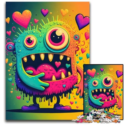 Monster Love Frenzy Art 1000-teiliges Puzzle für Erwachsene. Unmögliches Puzzle für Erwachsene Heimdekoration. 50x75cm Monster Love Frenzy Art 1000-teiliges Puzzle für Erwachsene. Unmögliches Puzzle für Erwachsene Heimdekoration. 50x75cm von LGSHENG