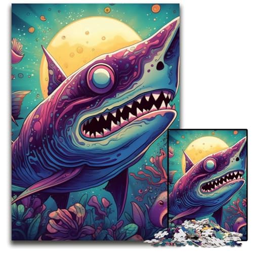 Monster Shark 1000-teiliges Puzzle für Erwachsene, Holzpuzzle, anspruchsvolles Denkspiel für Teenager, Spaß für den Familienspielabend, 26x38cm Monster Shark 1000-teiliges Puzzle für Erwachsene, Holzpuzzle, anspruchsvolles Denkspiel für Teenager, Spaß für den Familienspielabend, 26x38cm von LGSHENG