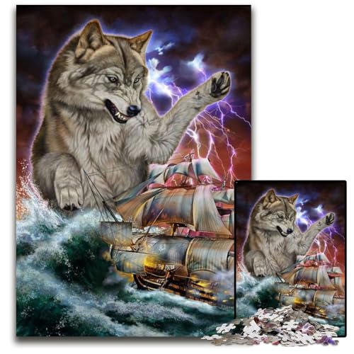 Monster Titan Wolf Kraken 1000-teiliges Puzzle für Erwachsene. Entspannende Unterhaltung, Heimdekoration. 50x75cm Monster Titan Wolf Kraken 1000-teiliges Puzzle für Erwachsene. Entspannende Unterhaltung, Heimdekoration. 50x75cm von LGSHENG