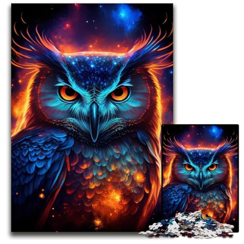 Nebula Owl 1000-Teile-Puzzle-Geschenke Unmögliche Puzzles für Erwachsene Herausforderndes Denkspiel für Teenager, Familienspaß Interaktives Spiel 50x75CM/19,68x29,52 Zoll von LGSHENG