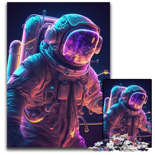 Neon-Astronauten-Puzzle 1000 Teile für Erwachsene, Puzzle für Erwachsene, Gehirn-Herausforderungsgeschenk, pädagogische Aktivität für Teenager, 26x38cm Neon-Astronauten-Puzzle 1000 Teile für Erwachsene, Puzzle für Erwachsene, Gehirn-Herausforderungsgeschenk, pädagogische Aktivität für Teenager, 26x38cm von LGSHENG