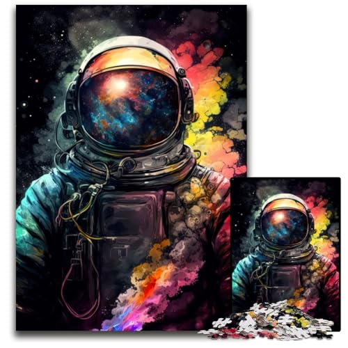 Neon-Astronauten-Puzzle für Erwachsene, 1000-teiliges Puzzle für Erwachsene, Familie und Freunde, geeignet für Kinder ab 14 Jahren, 26x38cm von LGSHENG