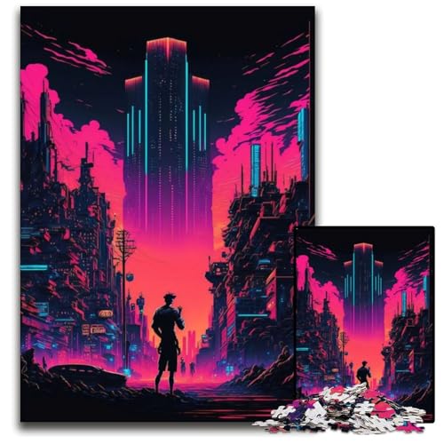 Neon Cities Puzzle 1000 Teile für Erwachsene, Holzpuzzle für Erwachsene, ideales DIY-Dekor und Denksportgeschenk, 50x75cm Neon Cities Puzzle 1000 Teile für Erwachsene, Holzpuzzle für Erwachsene, ideales DIY-Dekor und Denksportgeschenk, 50x75cm von LGSHENG