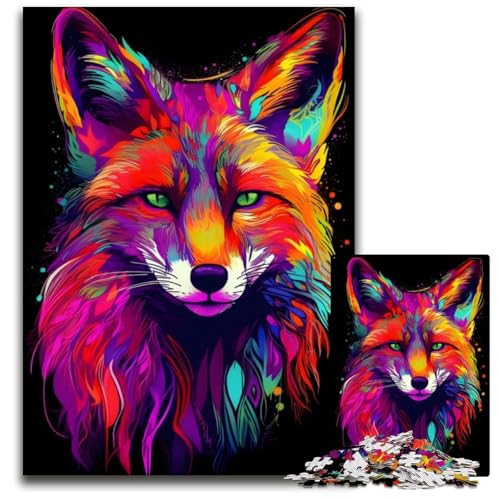 Neon Fox Puzzle für Erwachsene, 1000 Teile, Papppuzzle, Denkspiel für Teenager, 26x38cm Neon Fox Puzzle für Erwachsene, 1000 Teile, Papppuzzle, Denkspiel für Teenager, 26x38cm von LGSHENG