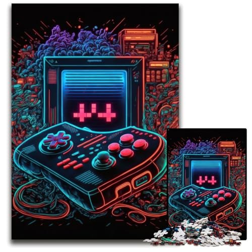 Neon Game 1000-teiliges Puzzle, Holzpuzzle für Erwachsene, anspruchsvolles Denkspiel, entspannendes Spielzeug für Teenager, 26x38cm Neon Game 1000-teiliges Puzzle, Holzpuzzle für Erwachsene, anspruchsvolles Denkspiel, entspannendes Spielzeug für Teenager, 26x38cm von LGSHENG