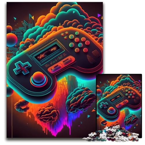 Neon Game 1000-teiliges Puzzle für Erwachsene, Holzpuzzle, anspruchsvolles DIY-Dekorationsspiel, interaktives Familienspielzeug, 26x38cm Neon Game 1000-teiliges Puzzle für Erwachsene, Holzpuzzle, anspruchsvolles DIY-Dekorationsspiel, interaktives Familienspielzeug, 26x38cm von LGSHENG