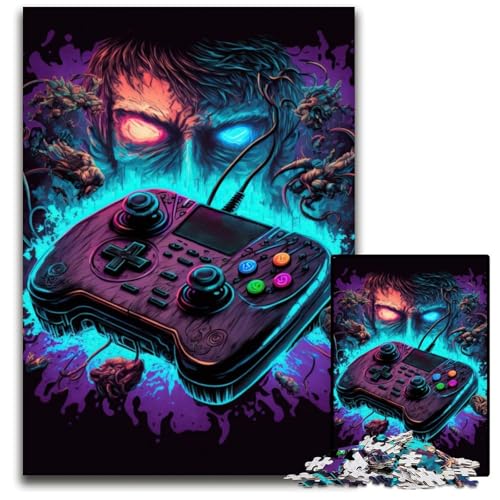 Neon Game Puzzle für Erwachsene, 1000-teiliges Puzzle für Erwachsene, Familie und Freunde, geeignet für Kinder ab 14 Jahren, 50x75cm von LGSHENG