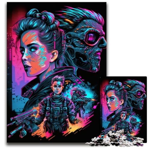 Neon Robots Puzzle 1000 Teile für Erwachsene, Holzpuzzle, ideal für Teenager und Sammler, Reisegeschenk, Familienaktivität, 26x38cm Neon Robots Puzzle 1000 Teile für Erwachsene, Holzpuzzle, ideal für Teenager und Sammler, Reisegeschenk, Familienaktivität, 26x38cm von LGSHENG