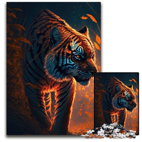 Neon Tiger Puzzle 1000 Teile für Erwachsene, anspruchsvolle Rätsel, Denksportaufgabe, Spiel für Erwachsene, interaktive Familienaktivität, 26x38cm Neon Tiger Puzzle 1000 Teile für Erwachsene, anspruchsvolle Rätsel, Denksportaufgabe, Spiel für Erwachsene, interaktive Familienaktivität, 26x38cm von LGSHENG