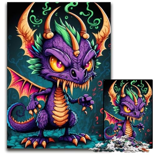 Niedliches, Aber böses Drachen-Puzzle mit 1000 Teilen für Erwachsene, anspruchsvolle Rätsel, Denksportaufgabe, Spiel für Erwachsene, interaktive Familienaktivität, 26x38cm Niedliches, Aber böses Drachen-Puzzle mit 1000 Teilen für Erwachsene, anspruchsvolle Rätsel, Denksportaufgabe, Spiel für Erwachsene, interaktive Familienaktivität, 26x38cm von LGSHENG