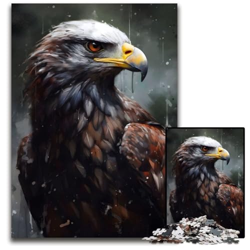 Ölgemälde-Adler-Porträt-Puzzle 1000 Teile für Erwachsene, Puzzles für Erwachsene, DIY-Heimdekor-Geschenk, Denksportspiel, 26x38cm Ölgemälde-Adler-Porträt-Puzzle 1000 Teile für Erwachsene, Puzzles für Erwachsene, DIY-Heimdekor-Geschenk, Denksportspiel, 26x38cm von LGSHENG