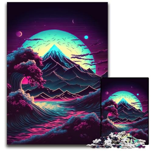 Ozeanwellen-Puzzle für Erwachsene, Japan, 1000-teiliges Puzzle, Familie und Freunde, geeignet für Kinder ab 14 Jahren, 50x75cm Ozeanwellen-Puzzle für Erwachsene, Japan, 1000-teiliges Puzzle, Familie und Freunde, geeignet für Kinder ab 14 Jahren, 50x75cm von LGSHENG