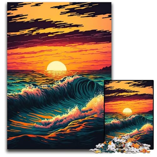 Ozeanwellen-Puzzle, 1000 Teile, für Erwachsene, Holzpuzzle, ideal für Teenager und Sammler, Reisegeschenk, Familienaktivität, 50x75cm Ozeanwellen-Puzzle, 1000 Teile, für Erwachsene, Holzpuzzle, ideal für Teenager und Sammler, Reisegeschenk, Familienaktivität, 50x75cm von LGSHENG