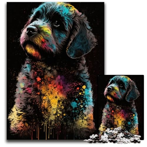 Paintsplash Welpen-Puzzle für Erwachsene, 1000-teiliges Holzpuzzle, anspruchsvolles Denkspiel für Teenager, Spaß für den Familienspielabend, 26x38cm Paintsplash Welpen-Puzzle für Erwachsene, 1000-teiliges Holzpuzzle, anspruchsvolles Denkspiel für Teenager, Spaß für den Familienspielabend, 26x38cm von LGSHENG