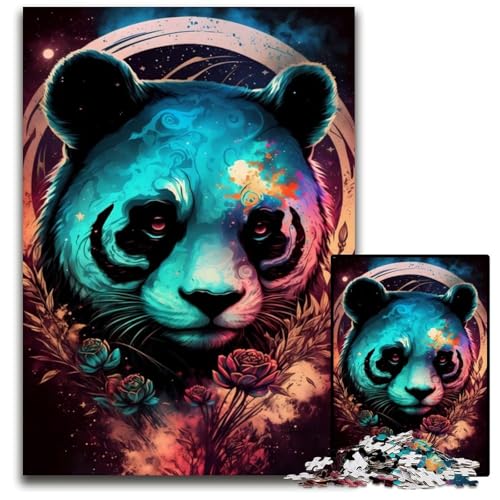 Panda Modisches 1000-teiliges Puzzle für Erwachsene. Entspannende Unterhaltung, Heimdekoration. 50x75cm von LGSHENG