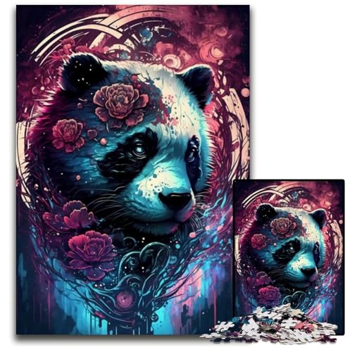 Panda Whimsy 1000-teiliges Puzzle, Holzpuzzle für Erwachsene, anspruchsvolles Denkspiel, entspannendes Spielzeug für Teenager, 26x38cm Panda Whimsy 1000-teiliges Puzzle, Holzpuzzle für Erwachsene, anspruchsvolles Denkspiel, entspannendes Spielzeug für Teenager, 26x38cm von LGSHENG