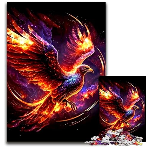 Phoenix 1000-Teile-Puzzle-Geschenke Unmögliche Puzzles für Erwachsene Herausforderndes Denkspiel für Teenager, Familienspaß Interaktives Spiel 50x75CM/19,68x29,52 Zoll von LGSHENG