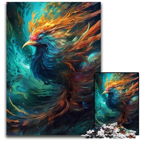 Phoenix Magic Puzzle für Erwachsene, 1000 Teile, Holzpuzzle, Denksportaufgabe für Teenager, 26x38cm Phoenix Magic Puzzle für Erwachsene, 1000 Teile, Holzpuzzle, Denksportaufgabe für Teenager, 26x38cm von LGSHENG