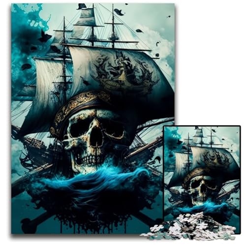 Piratenschiff-Puzzle, 1000 Teile, anspruchsvolles Denkspiel, Familienaktivität, Heimdekoration, 26x38cm Piratenschiff-Puzzle, 1000 Teile, anspruchsvolles Denkspiel, Familienaktivität, Heimdekoration, 26x38cm von LGSHENG