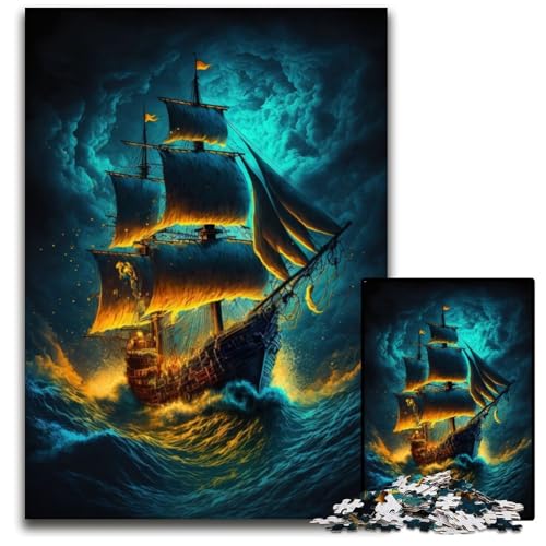 Piratenschiff-Puzzle 1000 Teile für Erwachsene, anspruchsvolle Puzzles, anspruchsvolles DIY-Denkspiel für Teenager, 26x38cm Piratenschiff-Puzzle 1000 Teile für Erwachsene, anspruchsvolle Puzzles, anspruchsvolles DIY-Denkspiel für Teenager, 26x38cm von LGSHENG
