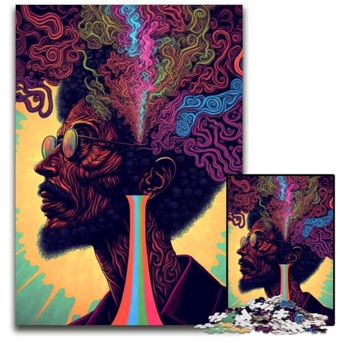 Psychedelic Brain 1000-teiliges Puzzle, anspruchsvolles Denkspiel, Familienaktivität, Heimdekoration, 26x38cm Psychedelic Brain 1000-teiliges Puzzle, anspruchsvolles Denkspiel, Familienaktivität, Heimdekoration, 26x38cm von LGSHENG