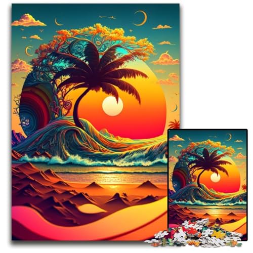 Psychedelic Shoreline Puzzle für Erwachsene, 1000 Teile, Holzpuzzle, anspruchsvolles Denkspiel für Teenager, Spaß für den Familienspieleabend, 26x38cm Psychedelic Shoreline Puzzle für Erwachsene, 1000 Teile, Holzpuzzle, anspruchsvolles Denkspiel für Teenager, Spaß für den Familienspieleabend, 26x38cm von LGSHENG