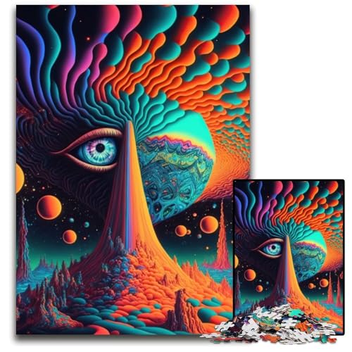 Psychedelisches 1000-Teile-Puzzle-Geschenke. Unmögliche Puzzles für Erwachsene. Herausforderndes Denkspiel für Teenager. Familienspaßiges interaktives Spiel. 26x38cm Psychedelisches 1000-Teile-Puzzle-Geschenke. Unmögliche Puzzles für Erwachsene. Herausforderndes Denkspiel für Teenager. Familienspaßiges interaktives Spiel. 26x38cm von LGSHENG